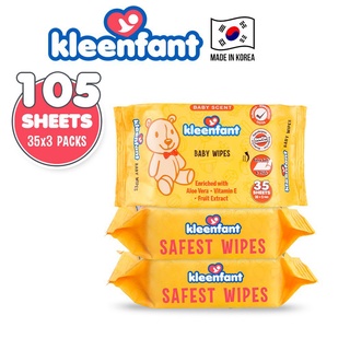 Hot Sale Kleenfant Baby Scent Baby Wipes 35 sheets Pack of 3 travel size wet wipes for baby product