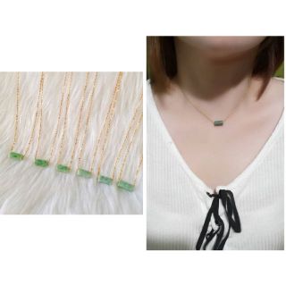 (KIMS) Jade w/regular chain stainless necklace (message me 1st) (1)