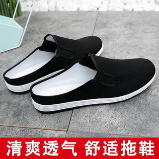 rubber shoes for men♠◆Men's Rubber, One Foot, Casual, Foot, Comfortable, Cotton, Half-Lit, Office Sh