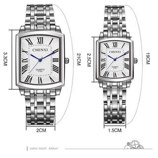 Top Luxury Brand Chenxi Watch Fashion Casual Couple Watches Rectangle Dial Quartz Watches Men Women