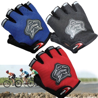 Fingerless Cycling Gloves Safe Breathable Lightweight Riding Racing Equipment Comfortable & Durable Antislip Half Finger Gloves Mountain Bike Bicycle Hand Protector for Kids, Men's Women's Fashion Cool Summer Outdoor Sports (1)