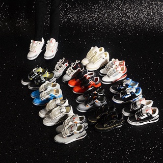 【Ready Stock】﹉✖✢AJ3 （pair price） 1/6 BJD baby basketball shoes sports key chain 3D stereo mini shoe