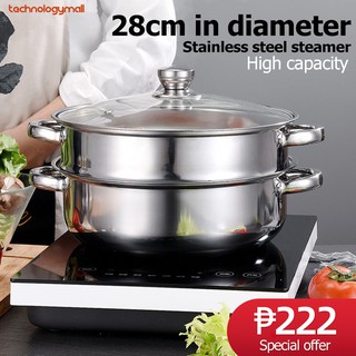 Double-layer stainless steel soup pot multi-function double-layer soup pot cooking visible