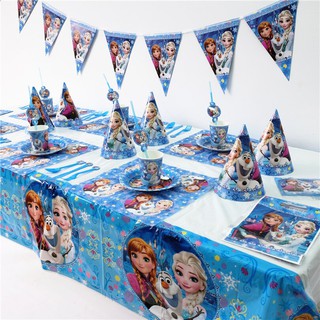 Frozen Design Theme Cartoon Party Set Tableware Birthday Party Decoration For Children Set (2)