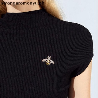 【strongaromonyu】 Fashion Enamel Crystal Bee Bumblebee Insect Brooch Pins Corsage Elegant Jewelry [PH]