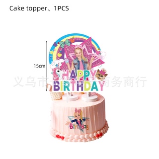 【spot goods】 ◘ↂJOJO Siwa Theme Girl Birthday Party Needs Pink Unicorn Part Decoration Set Banner Cak
