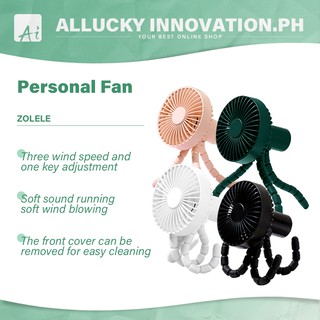 ZOLELE Personal Fan Desk Fan Interfdace Comfort Natural Adjustable Foldable Fan Noise Reduction Fan