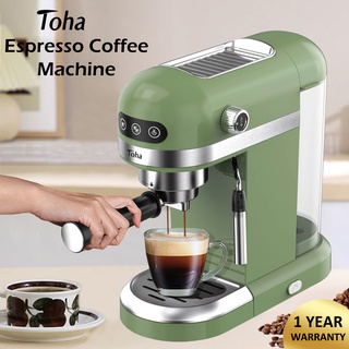 Toha Espresso Coffee Maker Machine With Milk Frother Wand for Espresso Cappuccino 20 Bar Italian