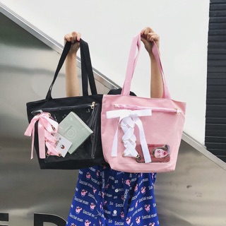 Japanese Kawaii fashion Ribbon Lace Ita bag tote bag (1)