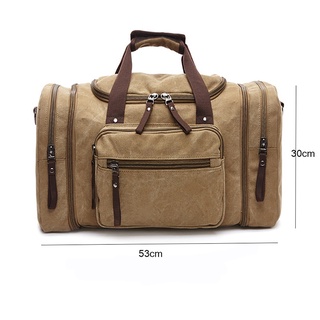 Fashion Outdoor Travel Bag Portable Canvas Messenger Bag Large Capacity Casual Shoulder Bag (4)