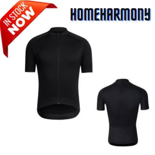 HOMEHARMONY POWERBAND COOLMAX ROAD CYCLING TOP PLAIN BLACK JERSEY FULL ZIPPER FOR GROUP