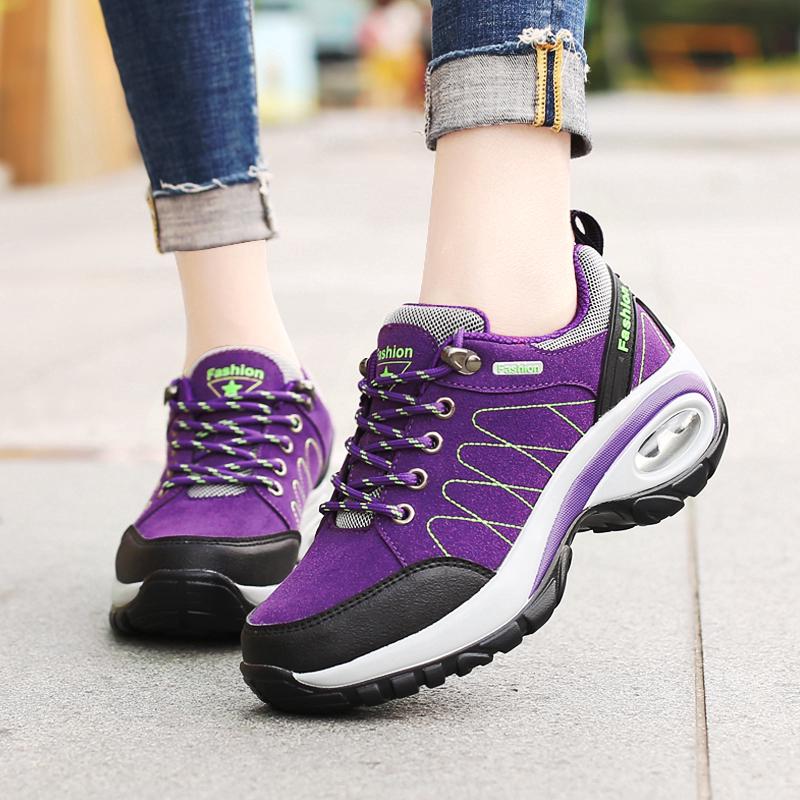 【Hot sale】Women Outdoor Lace Up Waterproof Hiking Shoes Sport Running Shoes (1)