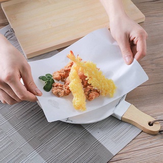 Food oil-absorbing paper 50 pcs Kitchen frying mat paper Tempura oil-absorbing paper Frying barbecue oil filter paper (9)