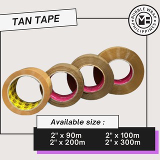 4 pcs BROWN/TAN 90m-300m Packing Tape High Quality