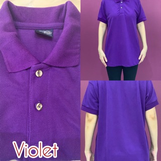 Violet Comfort Plain Polo Honeycomb Shirt Unisex