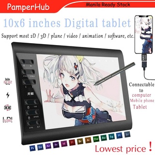 ⚡COD⚡ G10 Hand painted board Digital Tablet Digital Graphics Drawing Tablets