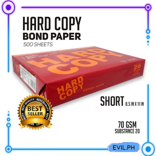 Explosive listingNew Arrivals﹍☾☈70GSM HARD COPY BOND PAPER Substance 20 (500 sheets per ream) Short