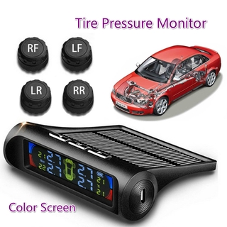 TPMS Tire Pressure Monitor System Digital Support Solar Power Wireless LCD Display