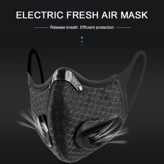 Riding Mask Washable Double Valve KN-95 3D Face Mask Smart Electric Riding PM2.5 Filter Mask Anti-fog Dust-proof Cycling Mask jojo