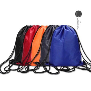 F07#B Draw string bag 220D nylon plain student bag eco bag (1)