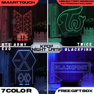7-Color Kpop 3D Night Lamp - BTS Blackpink EXO Twice