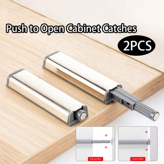 2pcs Magnetic Push To Open Cabinet Catch Invisible Door Stopper Closer Opener Spring-loaded plunger