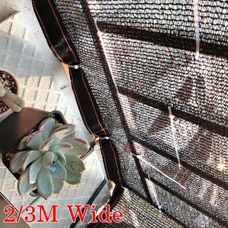 2/3M Wide Sun Shade Net 38% Shading Rate Black Sun Shelter Home Garden Succulent Plants Awnings