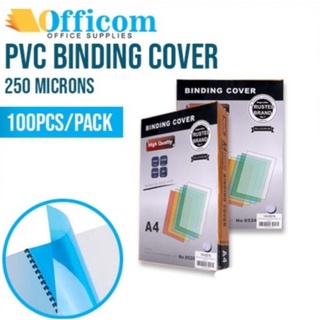 PVC Binding Cover 200 MICRONS(100 Sheets) Clear / Transparent Book Cover A4 Size.