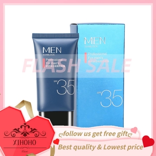 Xihoho Sunscreen Men Face Body UV Isolation Refreshing Cream Water Resistant Moisturizing Sunblock SPF35 40g
