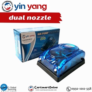 FISH TANKAQUARIUM¤❁Aquarium Air Pump Dual Nozzle for 10 to 100 gallons fish tank - YinYang Brand