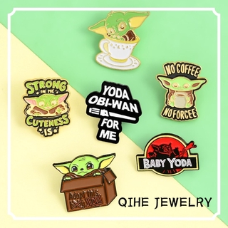 Master Yoda Baby Enamel Lapel Pins Star Wars Cartoon Brooches Badges Fashion Cute Pins Gifts for Friends