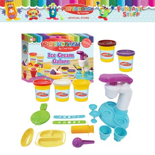 Pretendough Ice Cream Galore Playset, Creative Toys for Kids (5 Tubs)