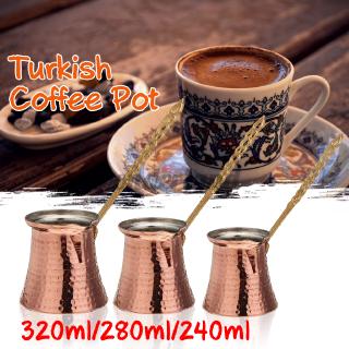 Turkish Coffee Pot Turk Copper Coffee Maker for Turk Cezve Cafeteria Metal Handle