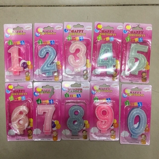 number candle 0-9 pink&blue