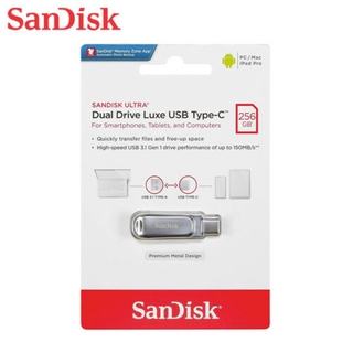 SanDisk Ultra 256 GB Dual Drive Luxe USB OTG Type-C USB 3.1 Swivel Design (1)