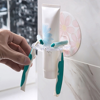 Punch Free Plastic Toothbrush Holder Toothpaste Storage Rack Razor Toothbrush Dispenser Bathroom Storage Box