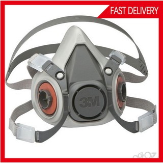 7 IN 1 3M 6200 Dust Gas Mask Half Face Gas Respirator For Painting Spraying Organic Vapor Gas Dual Filters