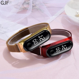 ✒【Ready Stock】COD waterproof Student Couple Electronic Watch Ladies Magnet Buckle Watch