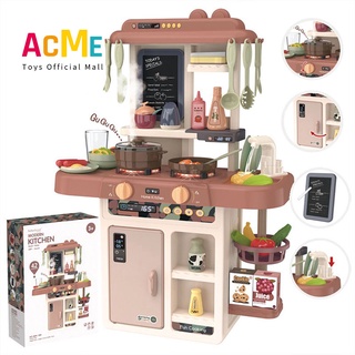 Children's Smart Kitchen Toy Play House Children's Kitchen Dining Table Set with Sound and Light
