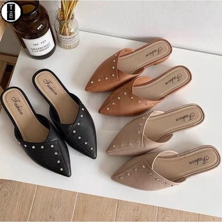 ❣♗T+8 #K6 Korean Fashionable design loafer sandals flat for ladies