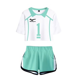 [new]Haikyuu Cosplay Costume Karasuno High School Volleyball Club Hinata Shyouyou Sportswear Jerseys Gym Suit Girls Cheerleading Uniform