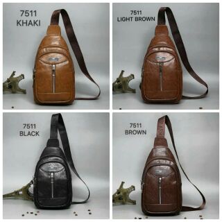 Leather sidebag for mens