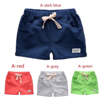 Baby Casual Cotton Linen Solid Color Shorts (2)