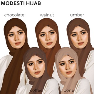 Modesti Hijab Premium Non Slip Chiffon Hijab