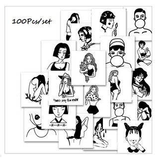 100 pcs different Waterproof Couples Tattoo Stickers Personality Small Lovers Temporary Tattoo