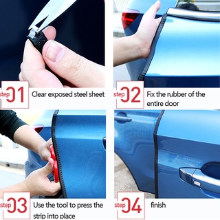 5M Universal Car Door Edge Scratch Protector Strip Sealing Guard Trim Automobile Door Stickers (7)