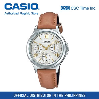 Casio (LTP-V300L-7A2UDF) Brown Leather Strap Quartz Watch for Women