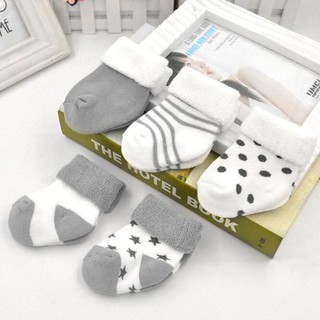 Huixin 5Pairs/lot Newborn Baby Socks For The Girl Stripe (1)