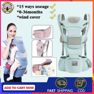 travel bag 3-36mos Baby Carrier Infant Toddler Backpack Bag Gear Hipseat Wrap with Hipseat and Compa