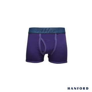 Hanford Kids Cotton w/ Spandex Boxer Briefs - Purple (Single Pack)